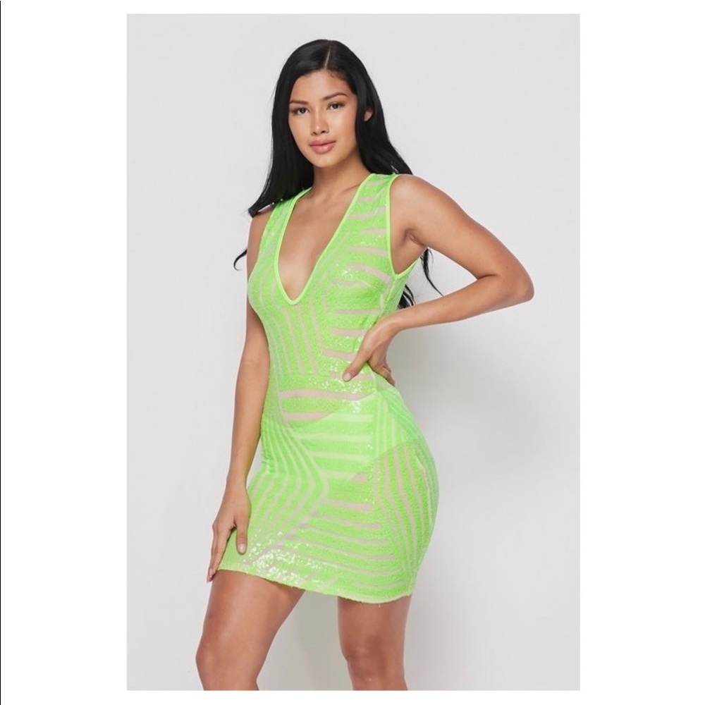 Neon Lime Green Dress